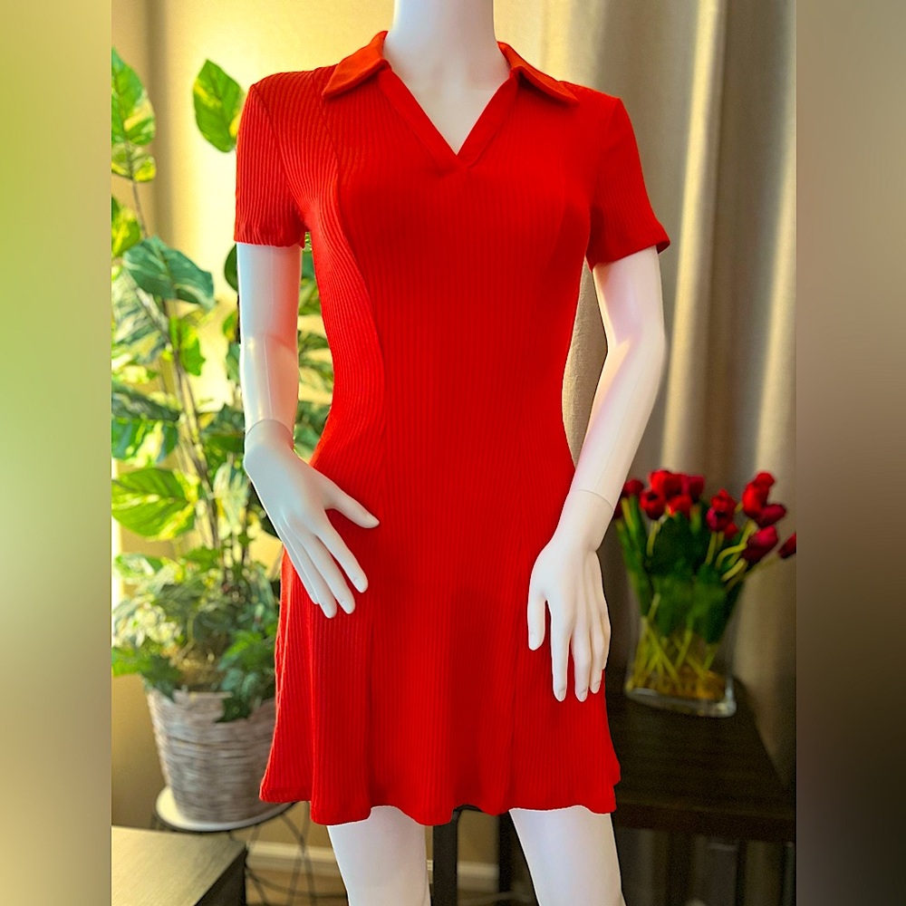 Dress: Brandnew orange dress // H&M